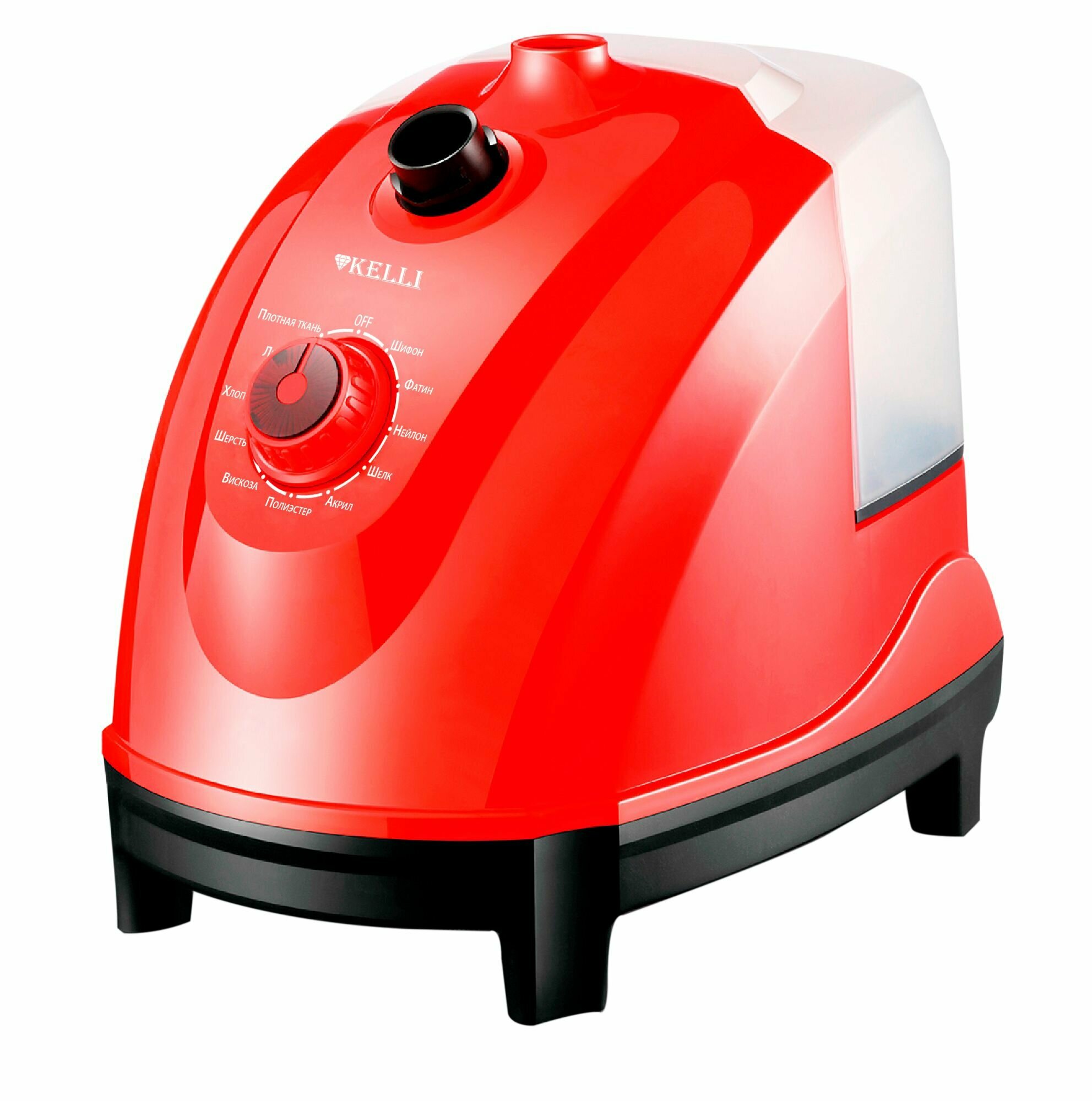 Отпариватель KELLI KL-821, красный, 2800W, 45 мин работы, с насадкой-щеткой