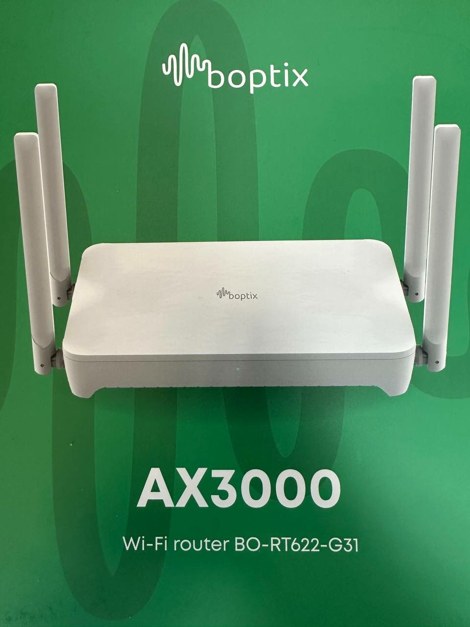 Роутер wifi Беспроводной маршрутизатор B-OptiX BO-RT622-G31 AX2 5 ГГц, 2,4 ГГц (с контрактом) двухдиапазонный AX1200 2.4Gb/s (2402 мбит/сек) MU-MIMO, Mesh, FireWall, Wi-Fi 6, IPv6, OFDMA