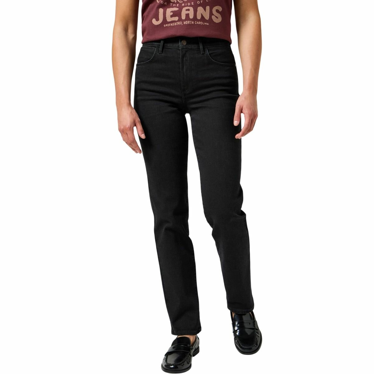 Джинсы Wrangler Women Straight Jeans, размер 30/32, черный