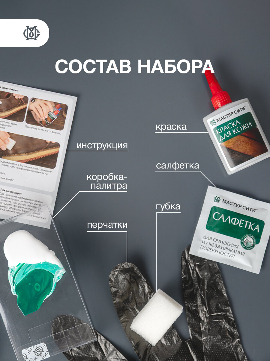 Краска для обуви и кожи мастер сити Темно-синий — фото 1