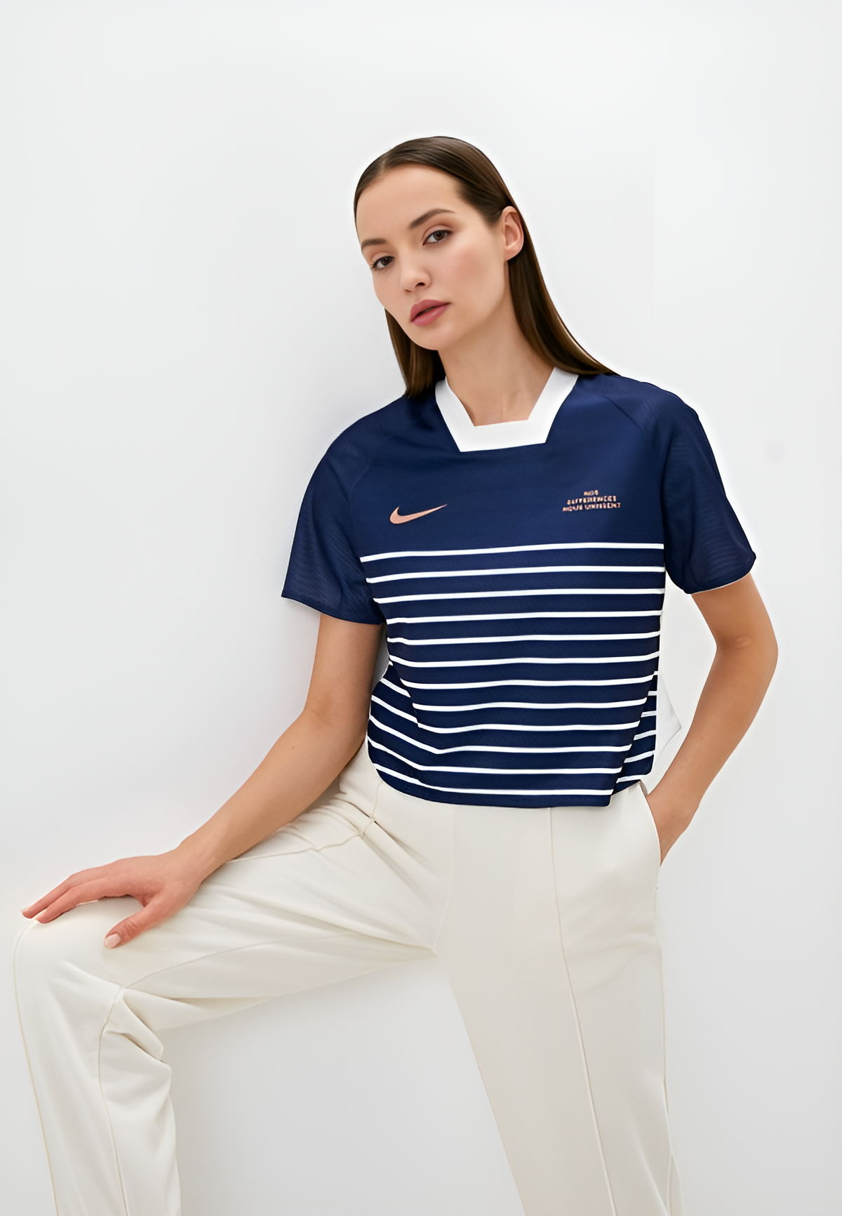 Футболка NIKE DRI-FIT, 1 шт., размер 42-44, синий/белый