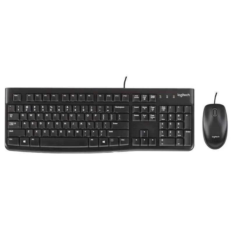 Logitech MK121P (MK120) Wired Keyboard and Mouse Combo 108-Key Full Size Commercial Office Computer Set (K120 Keyboard + M110 Mouse) — фото 1