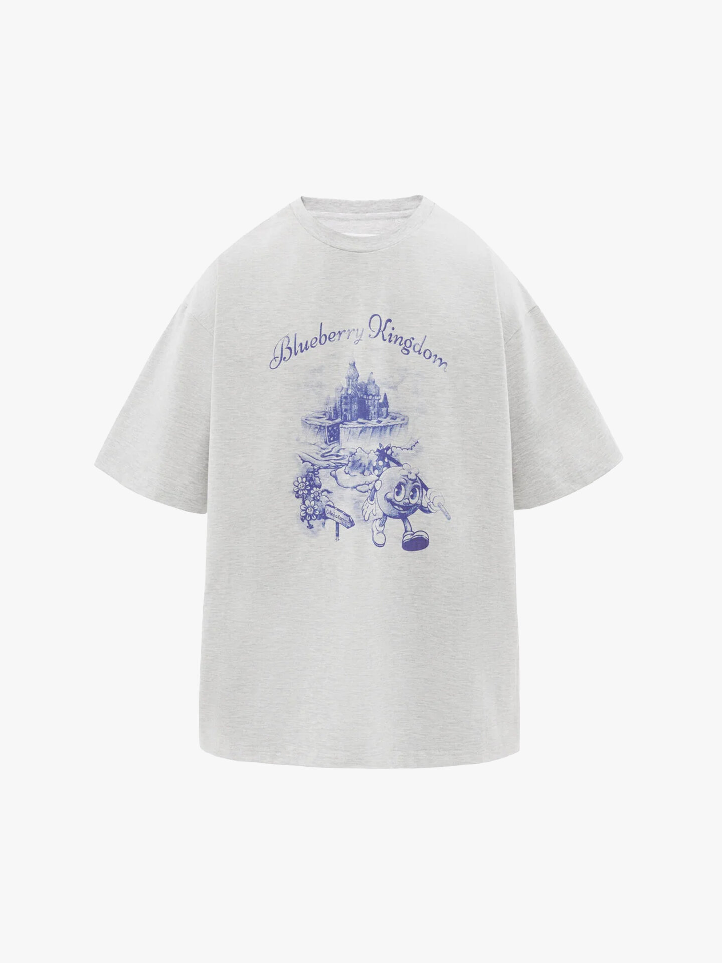 Футболка Called a Garment Blueberry Kingdom T-shirt, размер XL, grey melange
