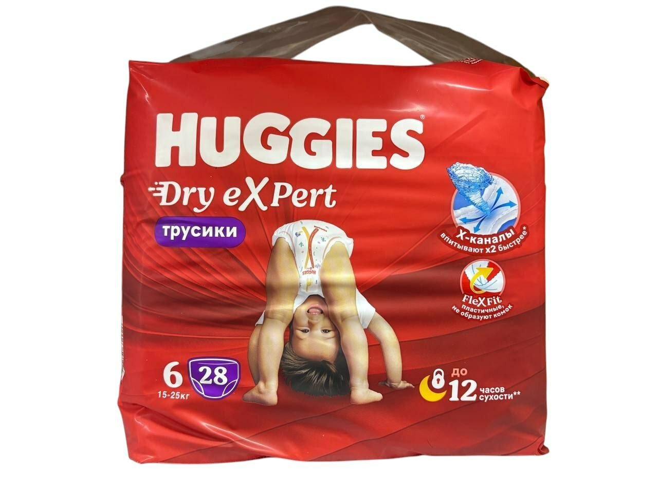Подгузники-трусики Huggies Dry eXpert для детей, 6, 28 штук, 15-25 кг