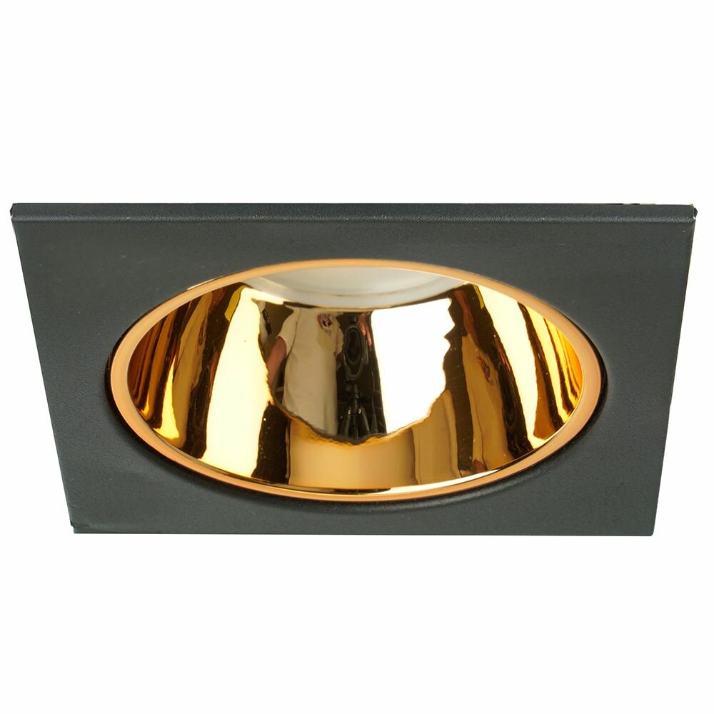 Светильник потолочный встраиваемый Feron DL3112 W92xL92xH35 мм G5.3 цвет черный + золото арт. 51409