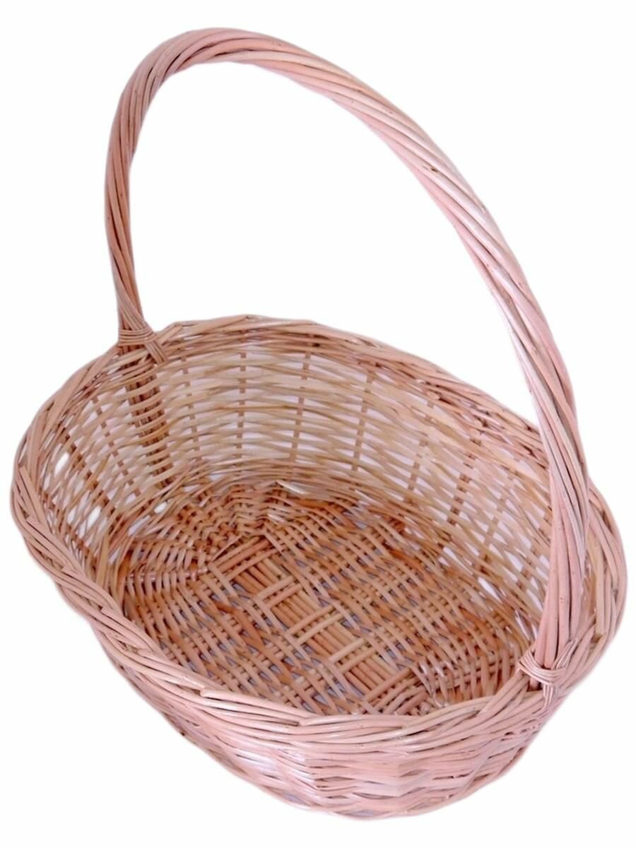 Корзина плетеная "Продуктовая" овальная глубокая пасхальная ручное плетение из лозы