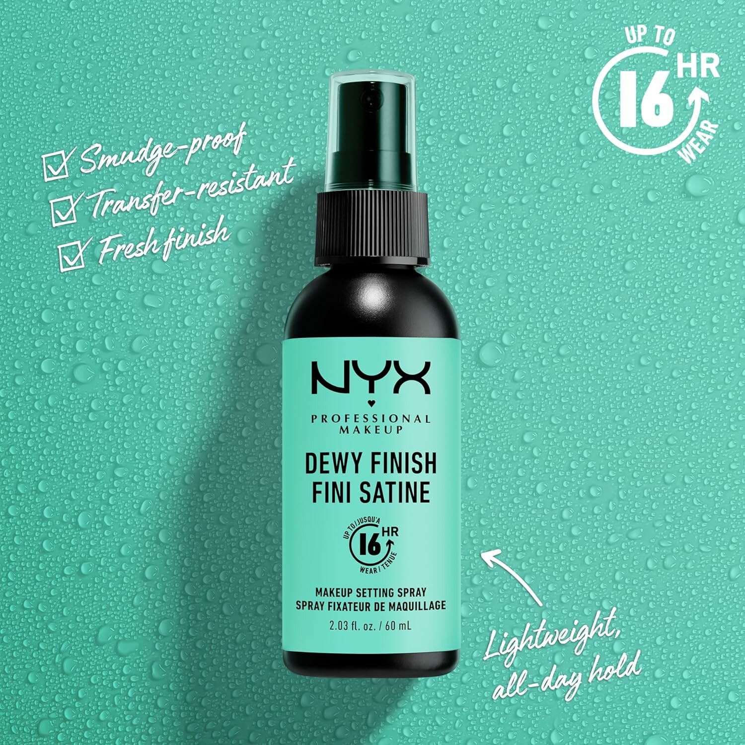 Спрей для фиксации макияжа NYX "Professional Makeup", для всех типов кожи, 60мл