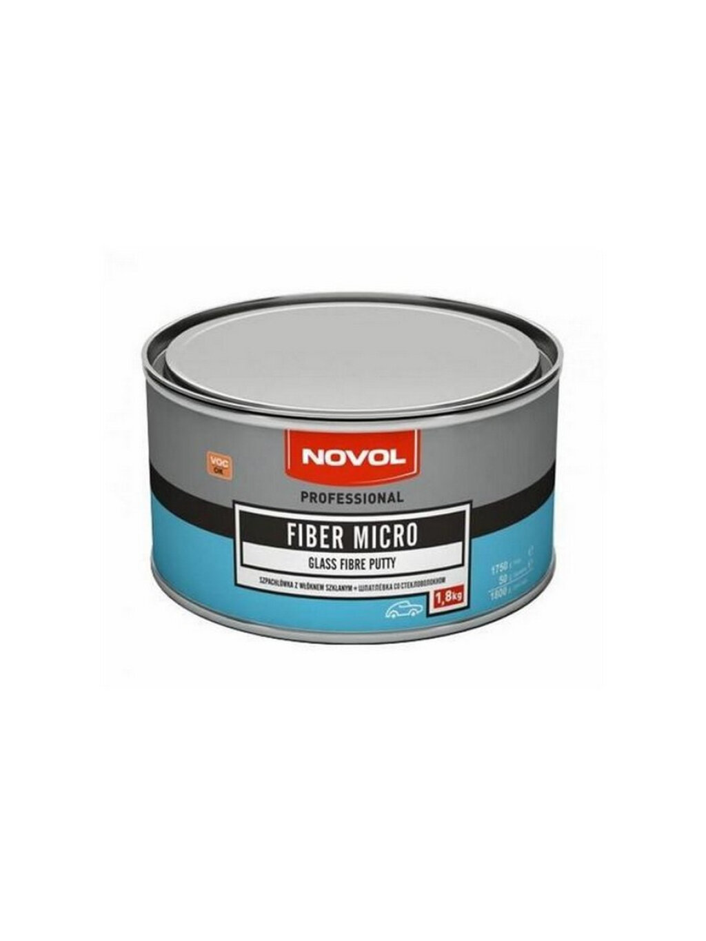 Шпатлевка Novol Fiber Micro со стекловолокном 1,8 кг