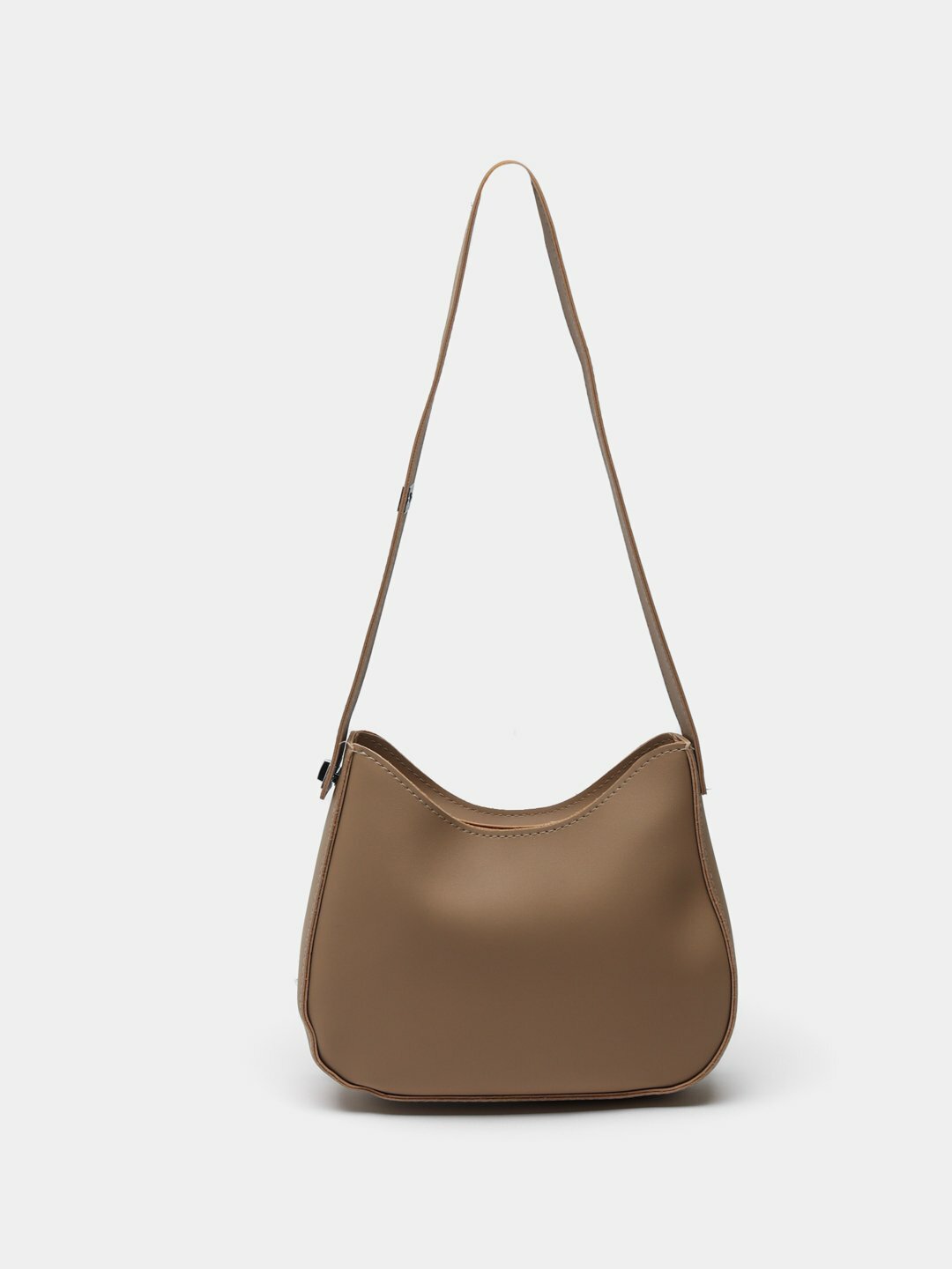 Сумка  Minimal Shoulder Bag Wide Strap, фактура гладкая, черный