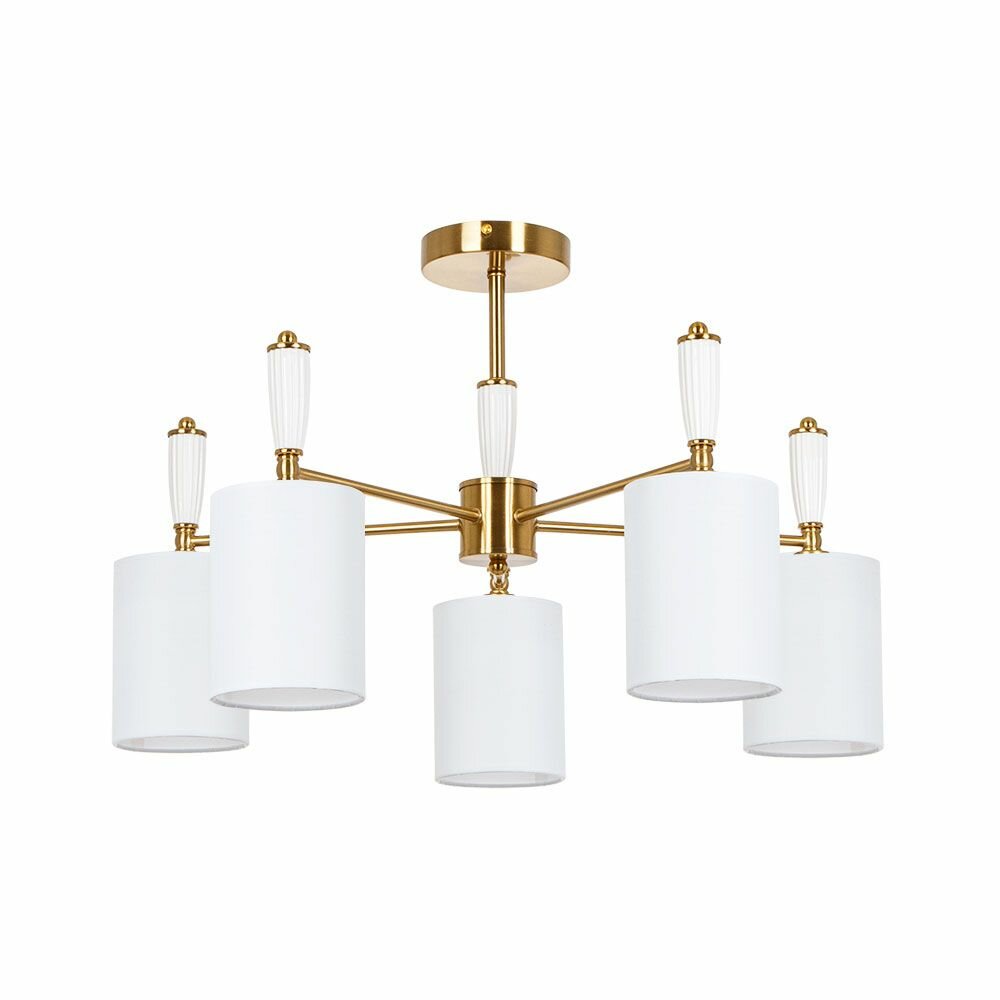 Люстра на штанге Arte Lamp Waverley D640xH400 мм E14 цвет полированная медь арт. A4102PL-5PB