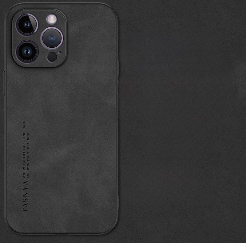 Чехол на айфон 16 Про Макс тканевый черный / Чехол на iPhone 16 Pro Max тканевый черный