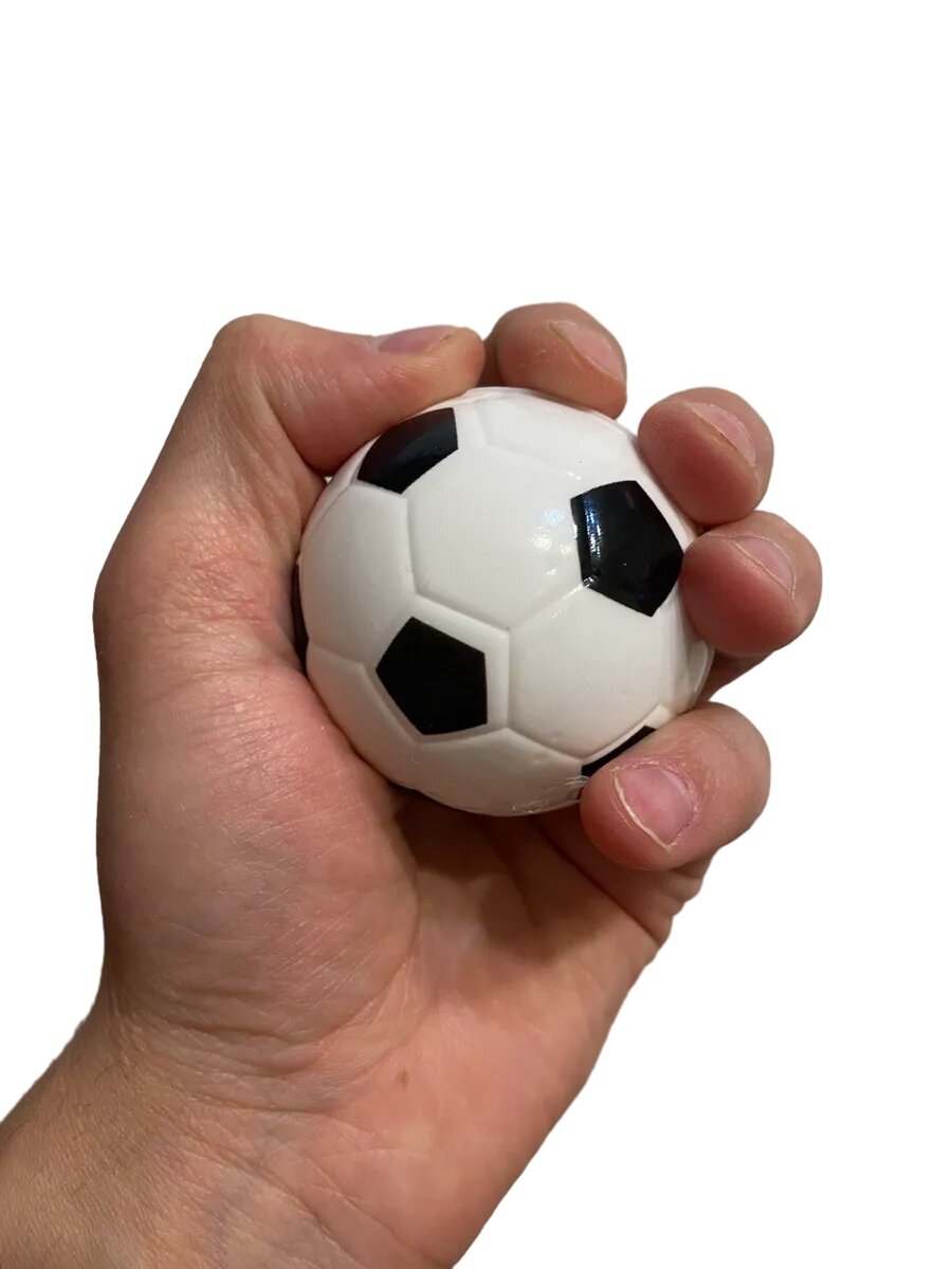 Мяч попрыгунчик мини футбол белый 1 шт