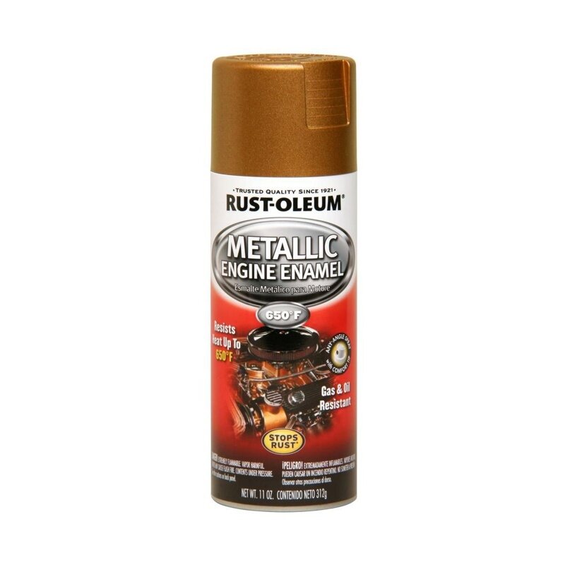 Эмаль термостойкая до 343 С металлик Rust Oleum Metallic Engine Enamel 312 гр Медь 257388