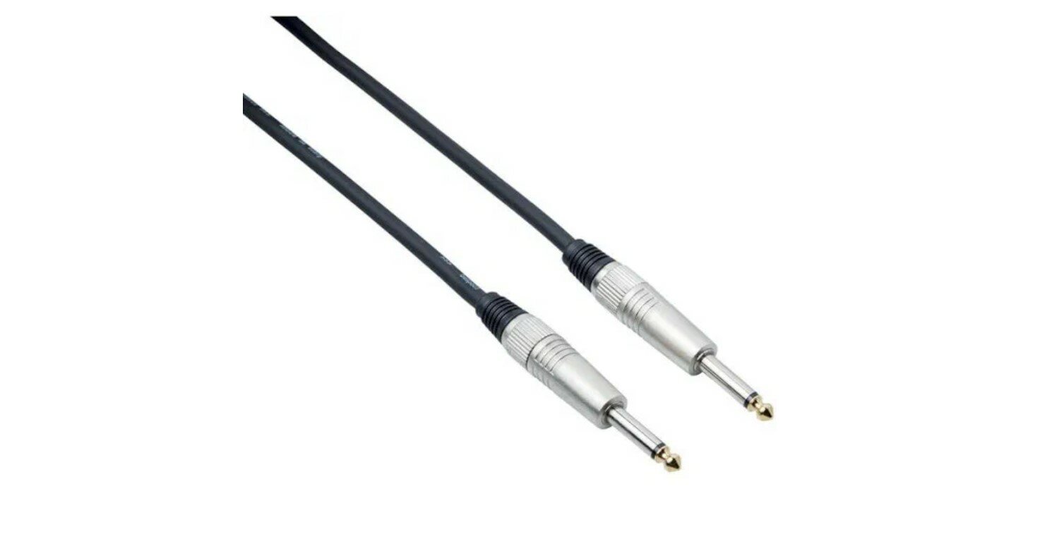 Аудиокабель Bespeco XC 300 (прямой/прямой) с моно разъемами Jack 6,3 мм - Jack 6,3 мм