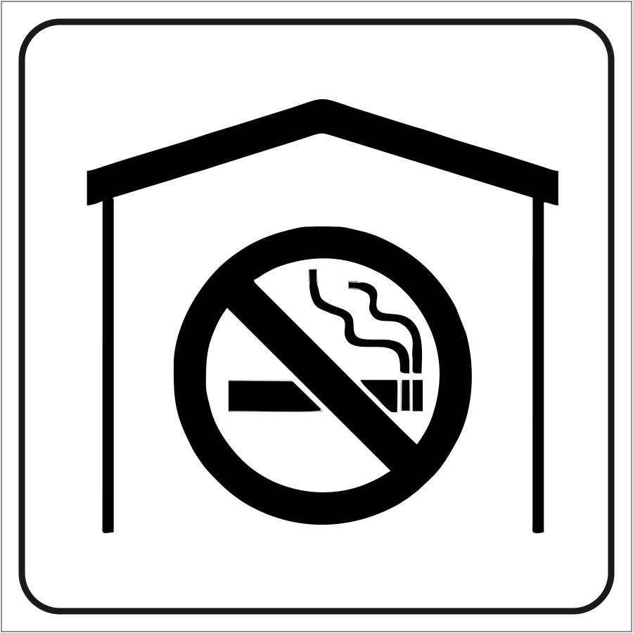 Наклейка Не курить в комнате 20x20см самоклеящаяся пленка Сити Бланк