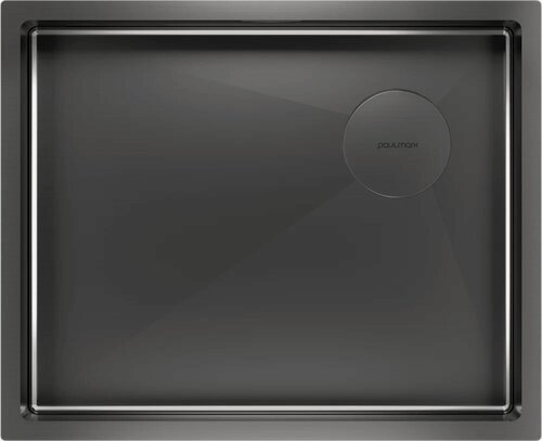 Изображение товара Мойка кухонная Paulmark Next-Skew PM885444-GM металлическая, 54x44, прямоугольная, мойка для кухни, под столешницу