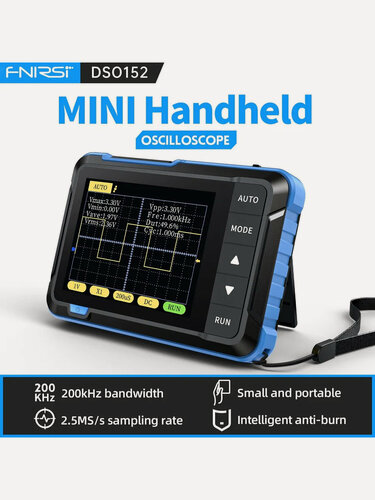 Изображение товара Портативный цифровой осциллограф FNiRSi DSO-152+, 2.5 MS/s, 200кГц