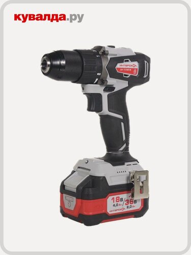 Изображение товара Дрель-шуруповерт аккумуляторная ИНТЕРСКОЛ ДА-13/36В 50