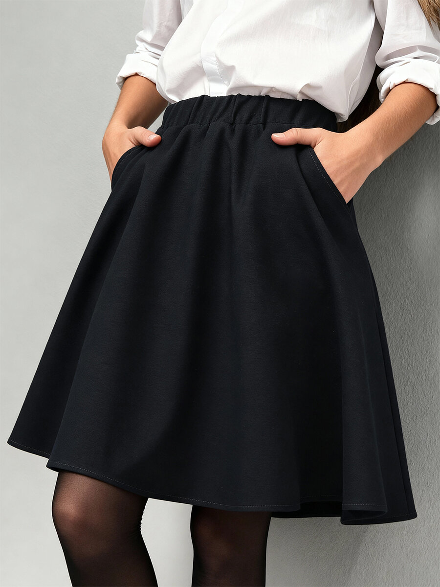 Школьная юбка Happyfox размер 140 т.синий