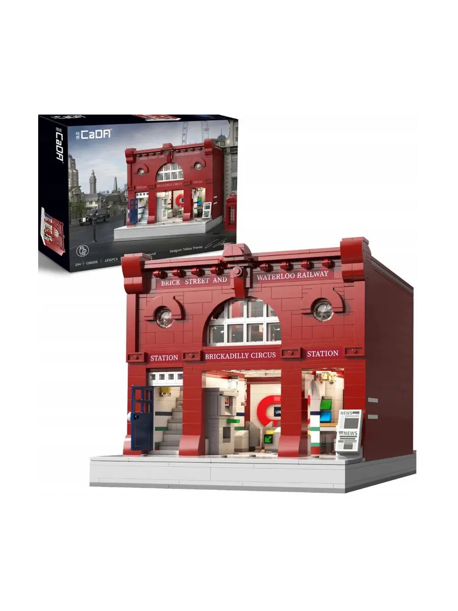 Конструктор CADA C66008W "Станция лондонского метро", 1836 деталей