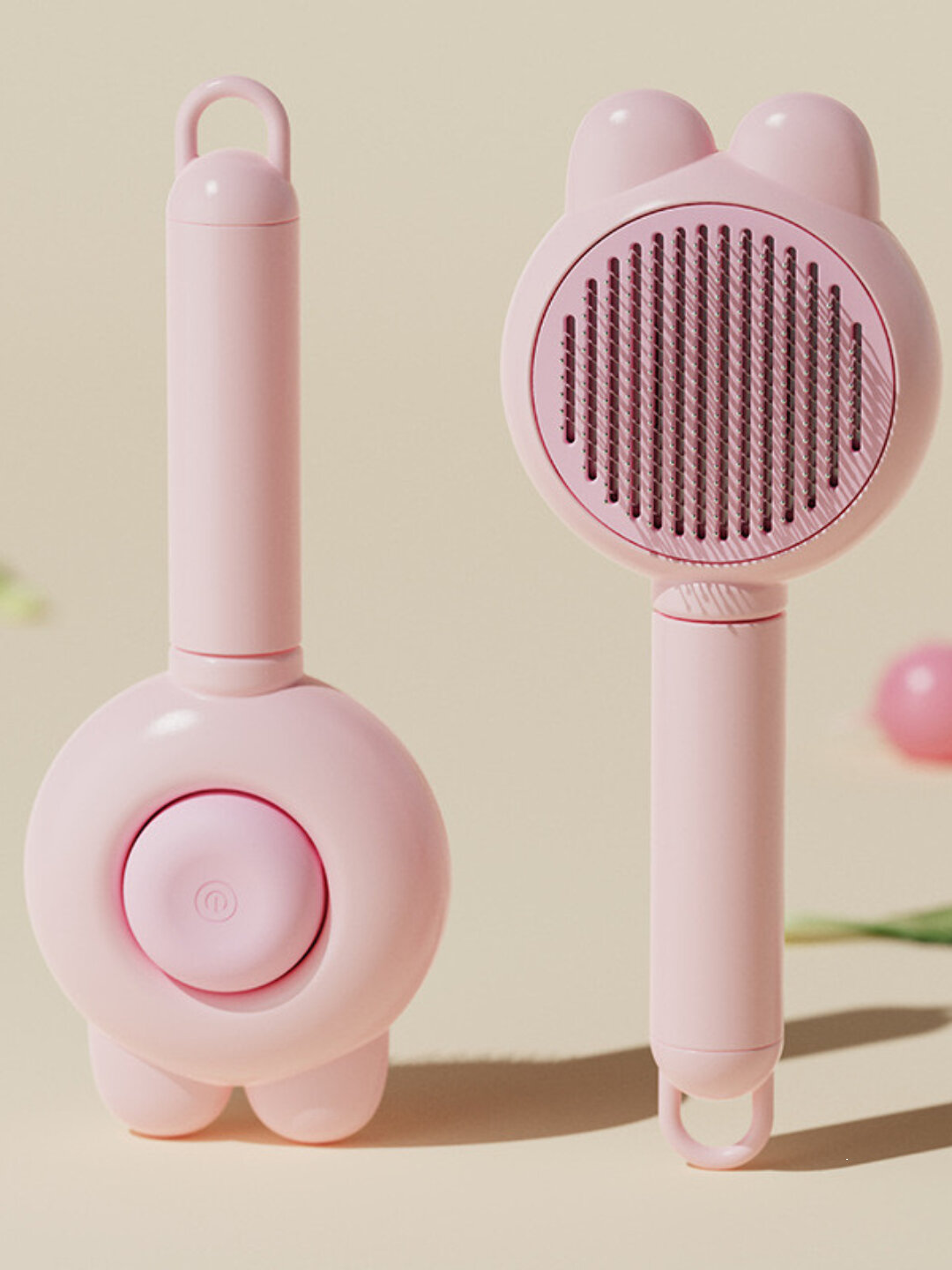 Щетка для вычёсывания кошек и собак, с кнопкой самоочистки, пуходёрка