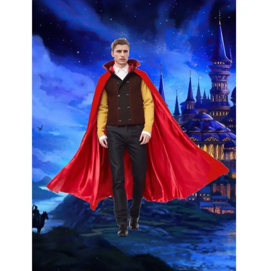 Накидка карнавальная с капюшоном Вампир, Ведьма, размер 170см