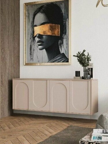 Изображение товара Комод под телевизор подвесной MTO-Profi "Санта" капучино 160х40х60см