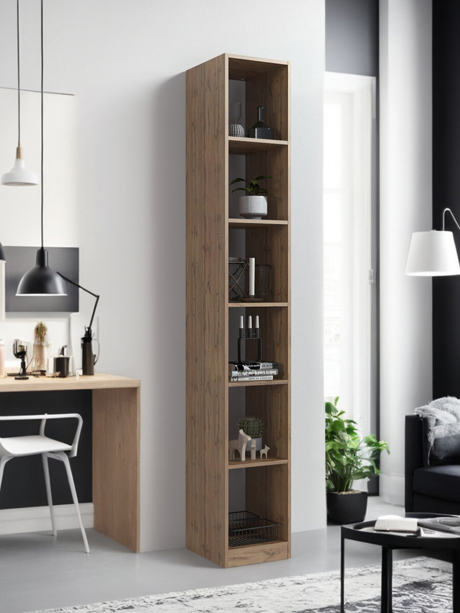 Стеллаж столплит Нова СБ-3627 ЛДСП Дуб Вотан 33*39,3*220,4 см