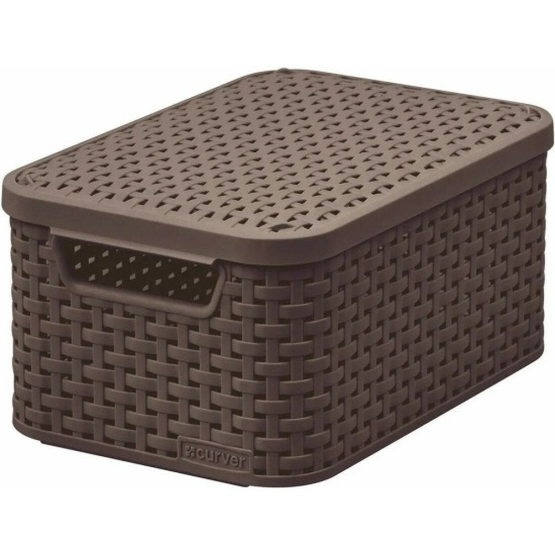 Корзинка Curver S с крышкой Style 6л 291*198*142 темно-коричневый (205839)
