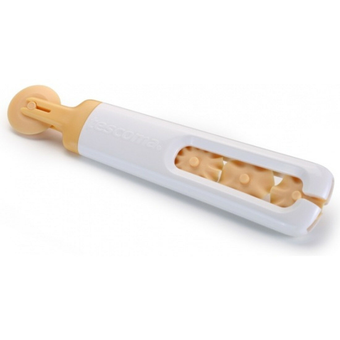 нож для теста TESCOMA Delicia колесико с 4 ножами пластик - фото №1