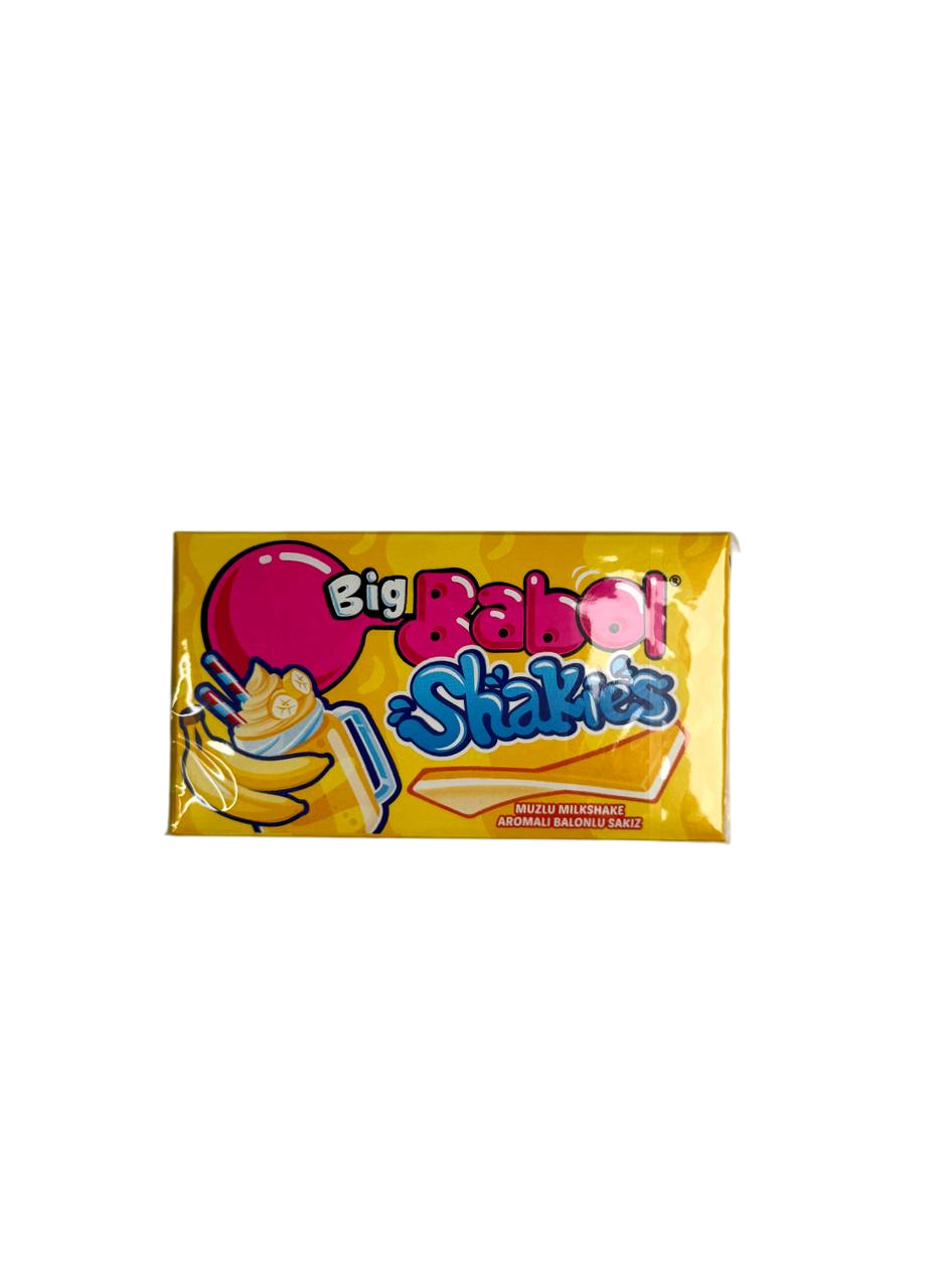 Жевательная резинка Жвачка Big Babol Shakies Banana Coctail 3 штуки в наборе