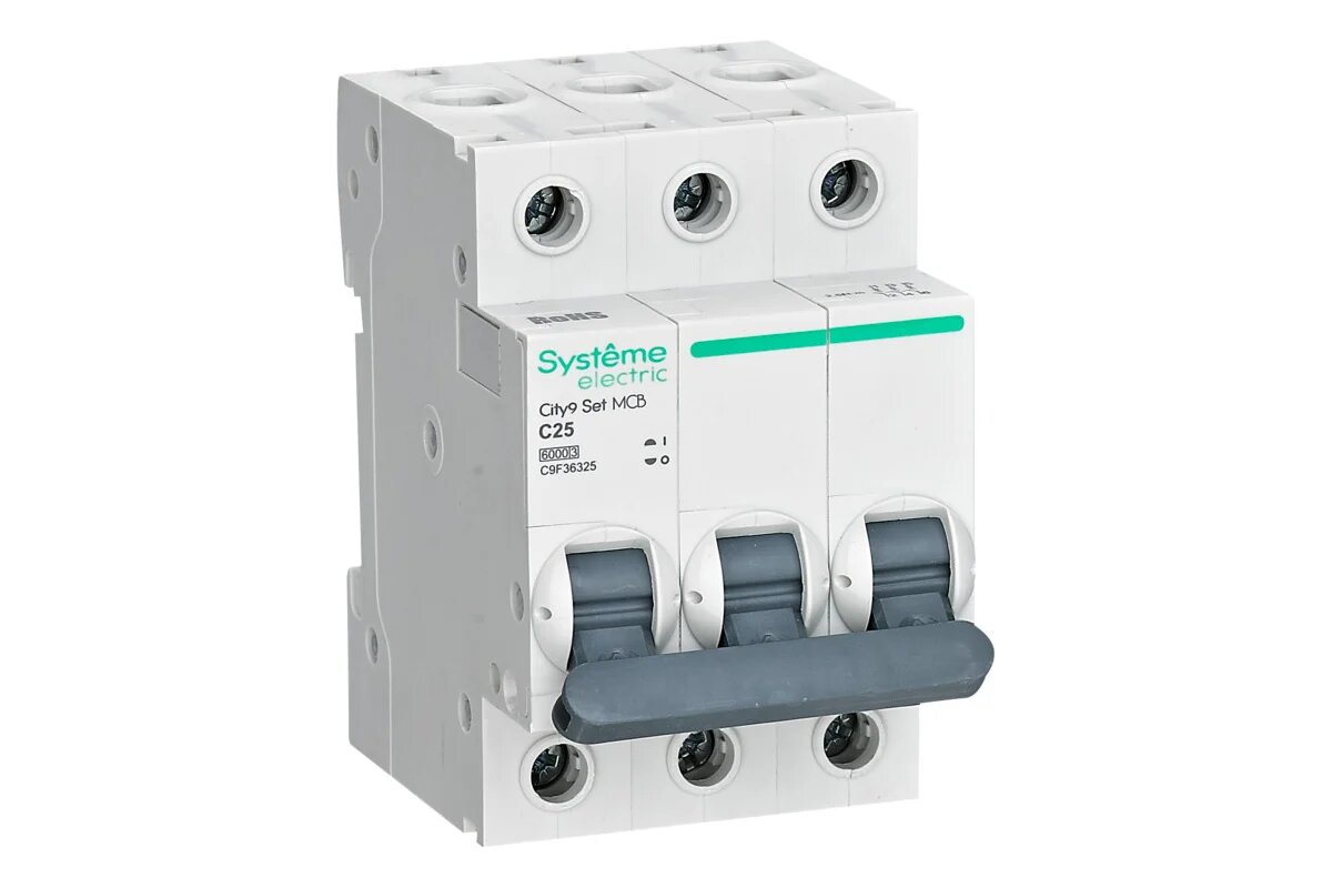 Автоматический выключатель (ав) Systeme Electric City9 set с 25а 3p 6ka 400в C9F36325