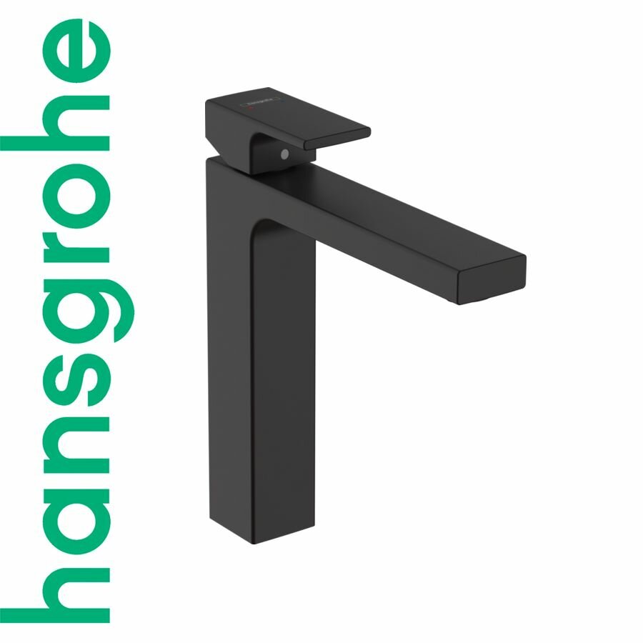 Смеситель для раковины Hansgrohe Vernis Shape черный с донным клапаном