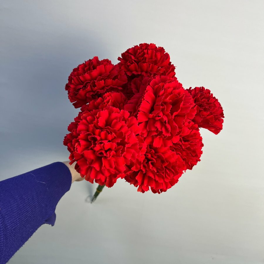 Искусственные Гвоздики 10 цветков