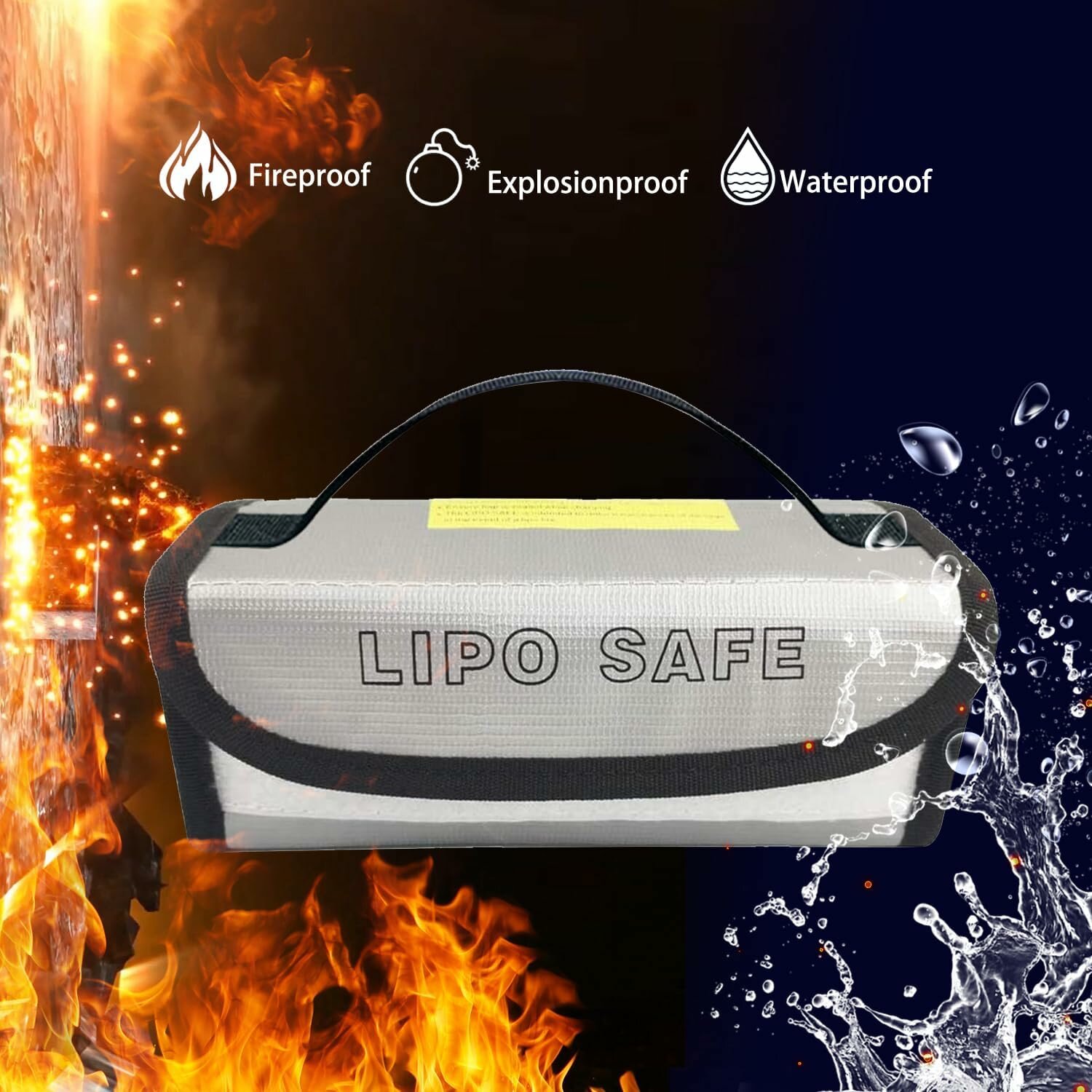 1 шт. сумка Lipo Safe для зарядки и хранения, огнестойкий чехол с ручкой, легко носить с собой.