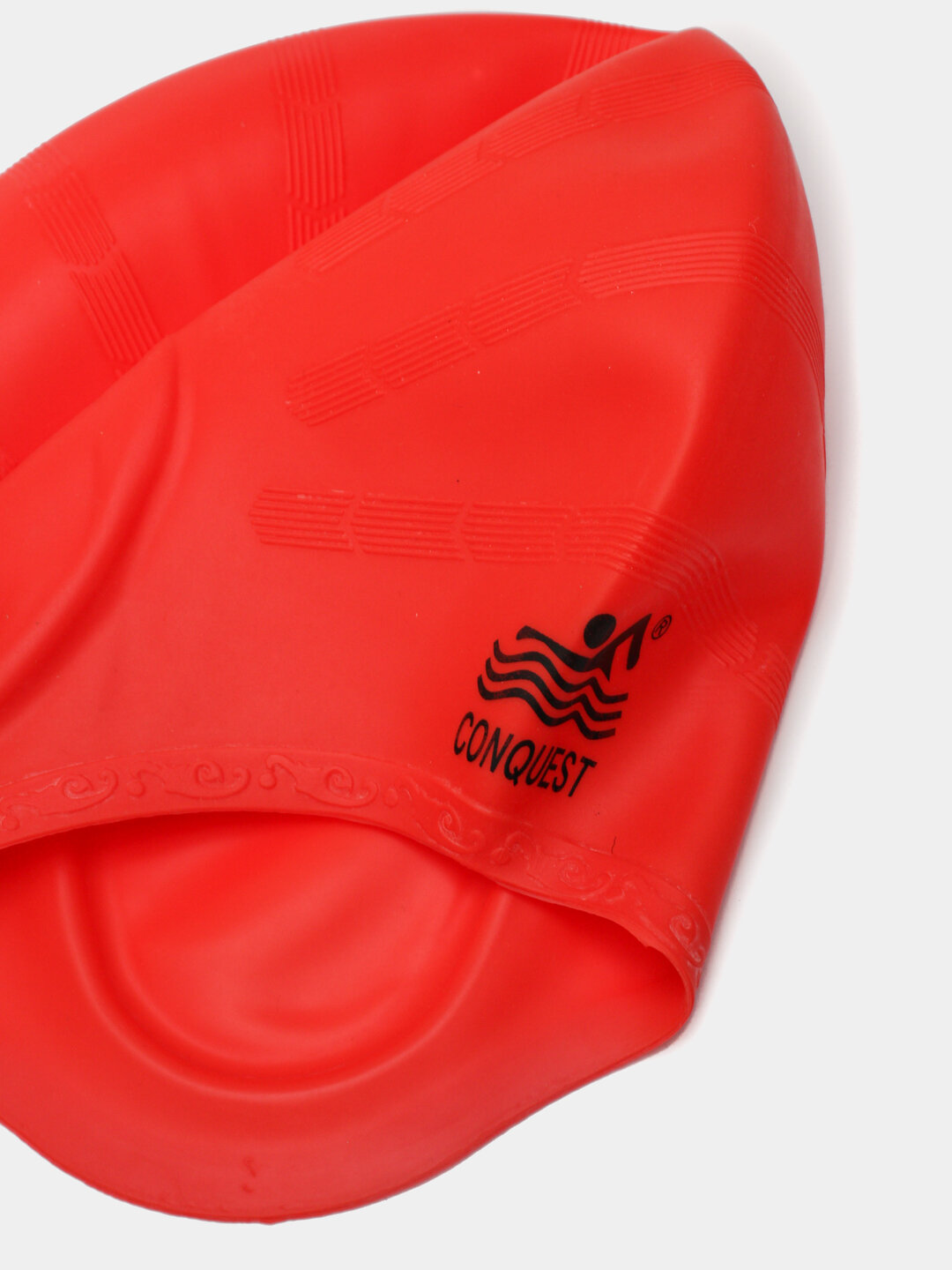 Шапочка для плавания Conquest, силикон, унисекс, эластичная, для защиты волос и ушей — фото 1