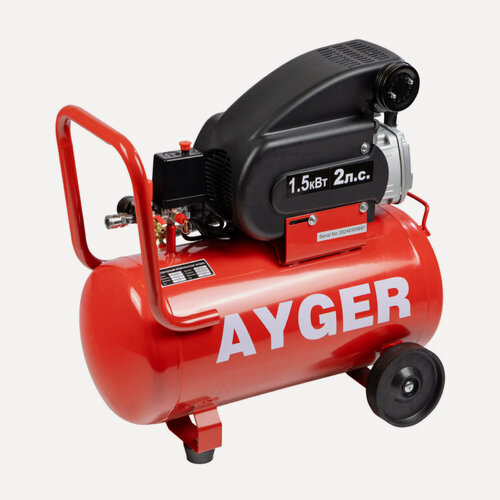 Изображение товара Масляный компрессор AYGER AFL50/260, 1500 Вт, ресивер, 50 л, красный