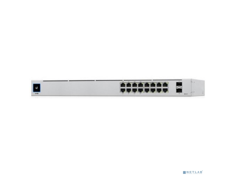 UBIQUITI USW-16-POE PoE-коммутатор в стойку, 16х 1G RJ45, 2х SFP, раздача 42 вт