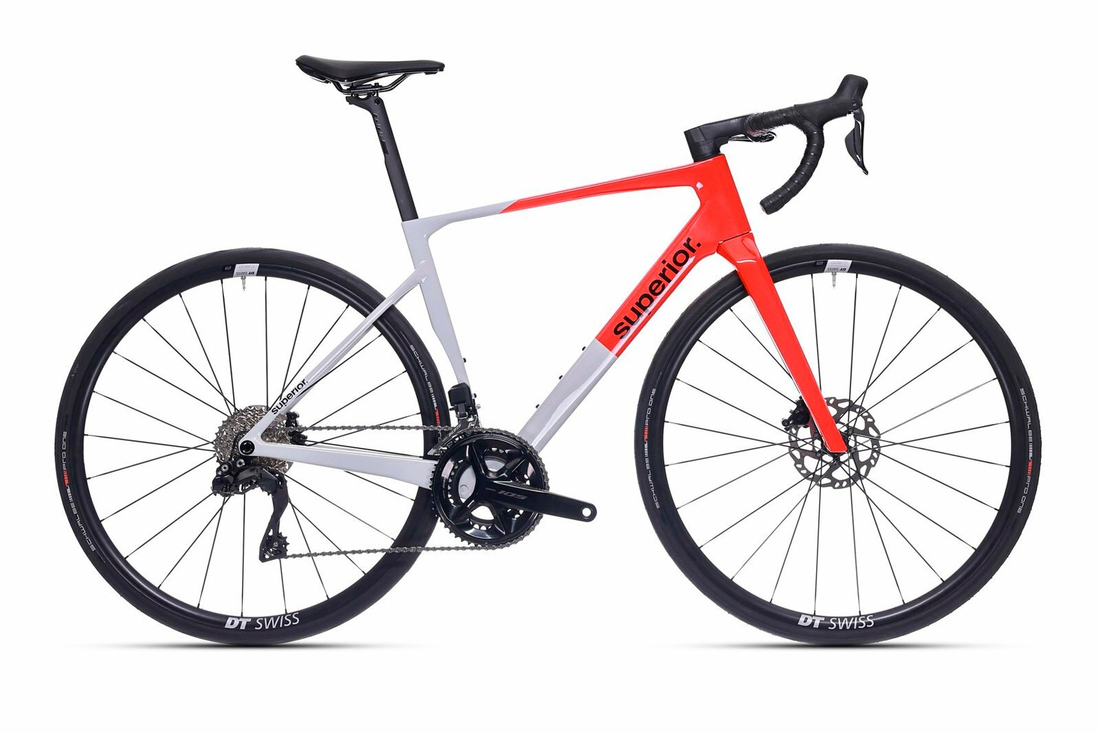 Велосипед шоссейный Superior XR 9.5 GF Gloss Grey/Red Размер L (56)