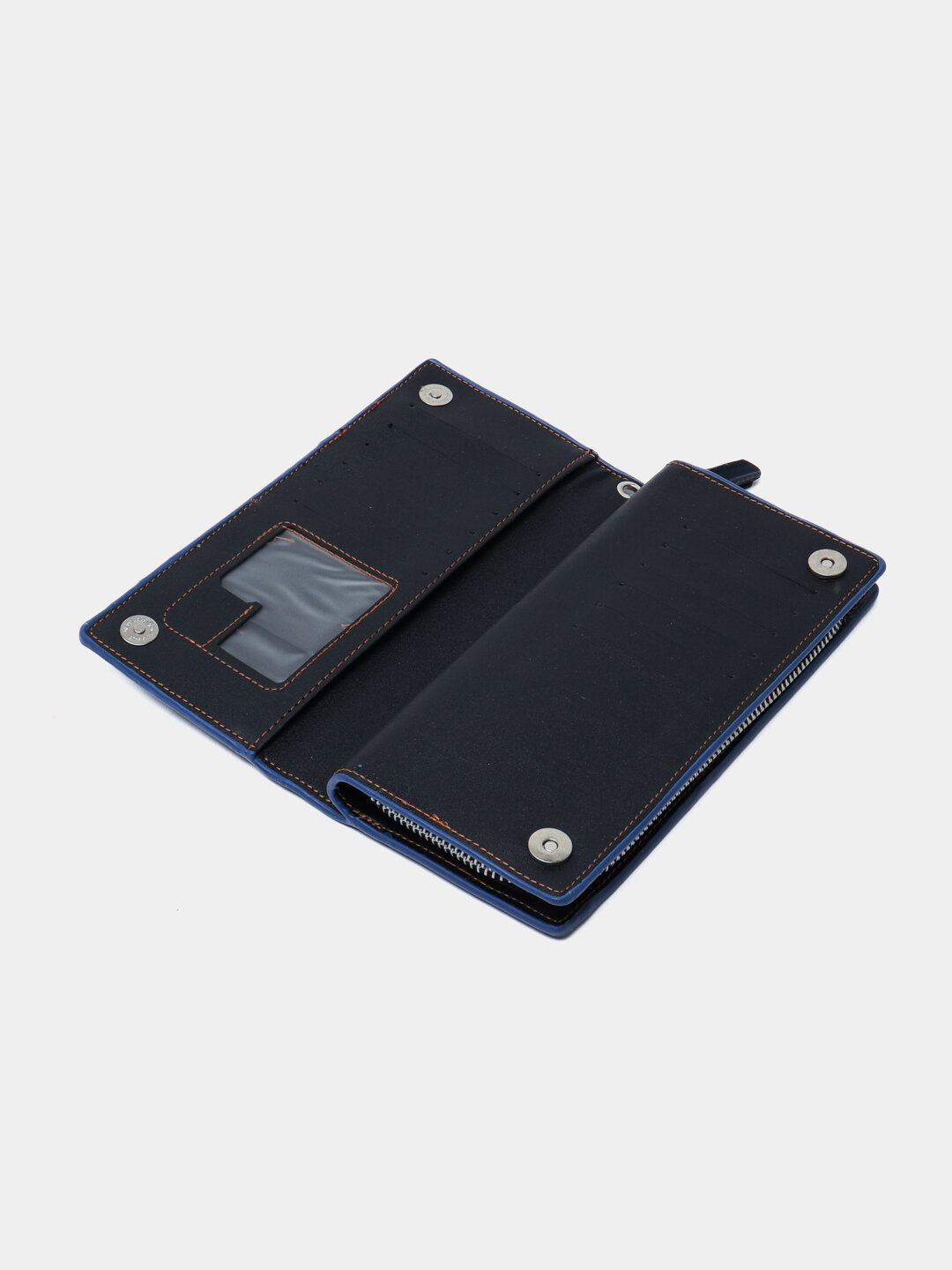 Кошелек , фактура матовая, тиснение, черный/черный — фото 1