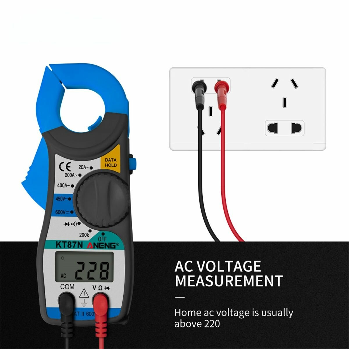 OZ-CUCR KT87N 600V/450V DC/AC цифровые клещи 20-400A амперметр цифровой мультиметр