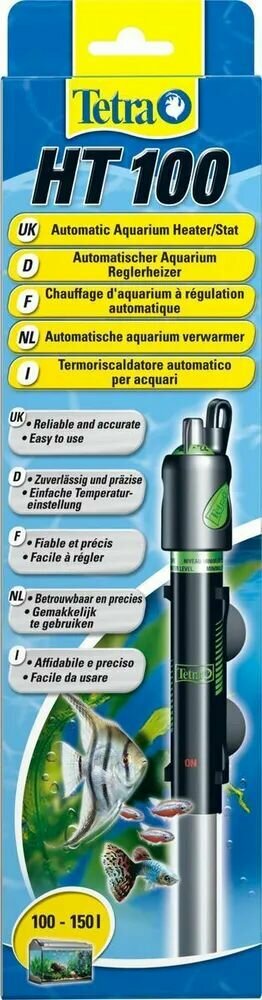 Терморегулятор TETRA HT 100 для аквариума, 100Вт, 100-150л