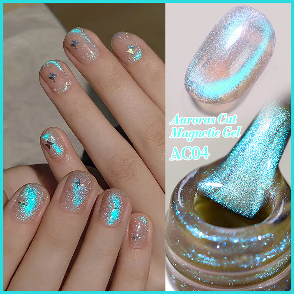 Born Pretty, Auroras Cat Magnetic Gel - светоотражающий гель-лак "кошачий глаз" AC-04 , 10 мл — фото 1