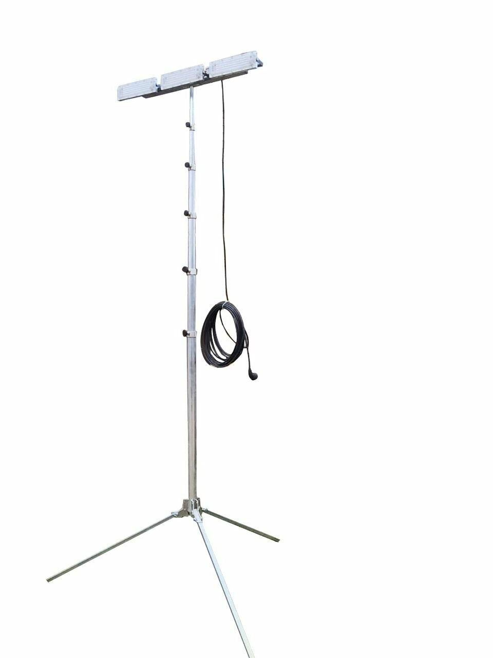 Прожектор уличный светодиодный на штативе с ручной лебедкой 7 м REXPO 3x100W 6500K IP65