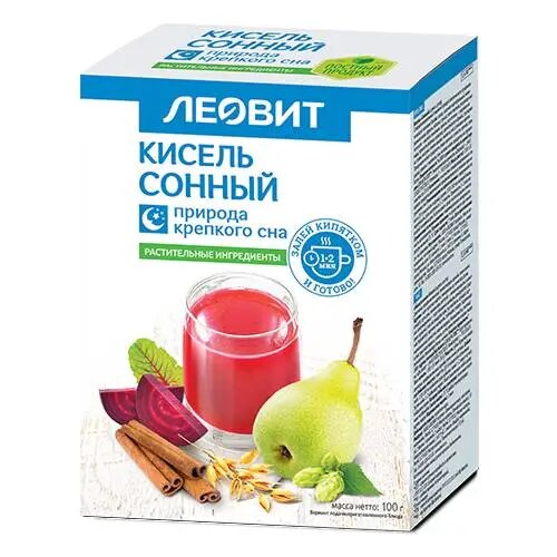 Леовит Кисель Сонный пакеты по 20 г 5 шт