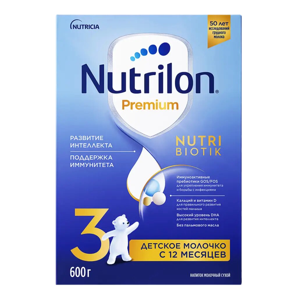 Nutricia Нутрилон 3 Premium NutriBiotik Детское молочко с 12 мес 600 г 1 шт