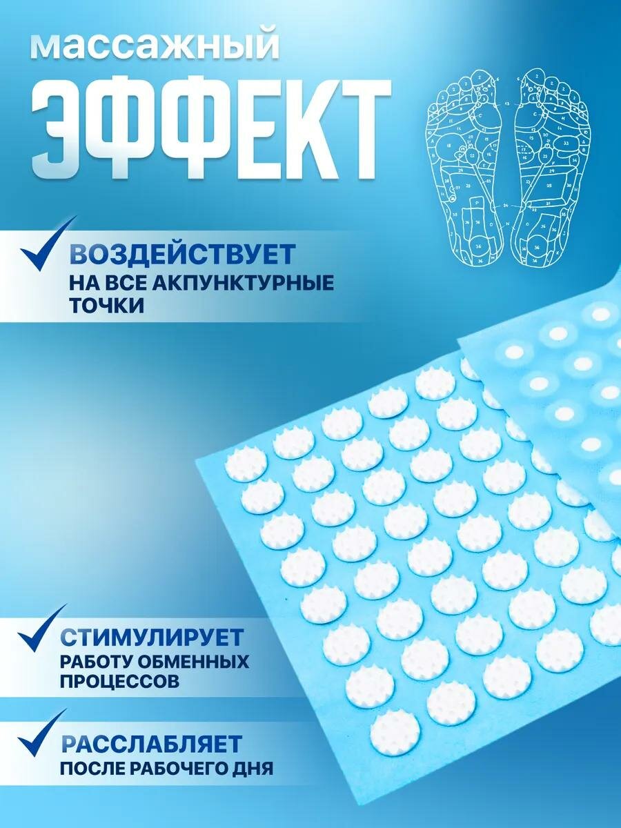 Аппликатор "Кузнецова", 144 колючки, спанбонд, 260 х 560 мм, голубой — фото 1