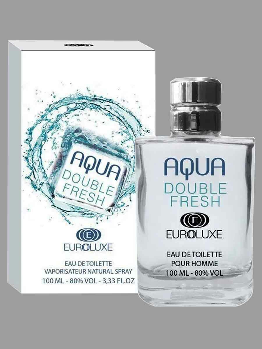 Euroluxe Туалетная вода для мужчин Aqua Double Fresh, древесный, фужерный, 100 мл