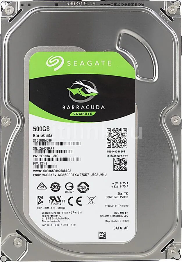 Seagate 500 ГБ Внутренний жесткий диск (ST500DM009)