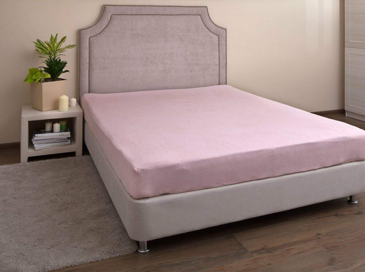 Простыня натяжная махровая для матраса 120х200см.